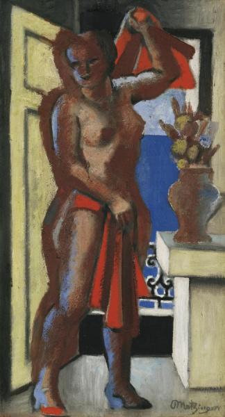 Nu À La Serviette Rouge by Jean Metzinger