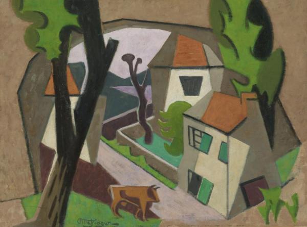 Paysage Avec Vache by Jean Metzinger