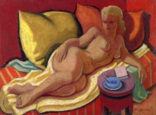 Jean Metzinger Reclining Nude On A Sofa