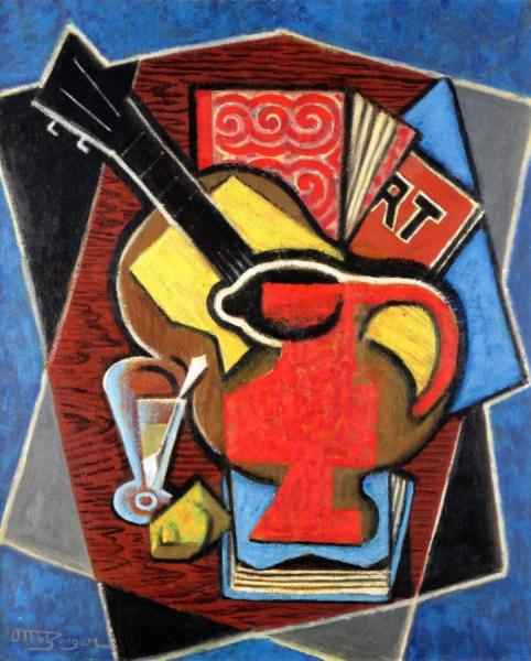 Jean Metzinger Red Pitcher, Guitar And Books