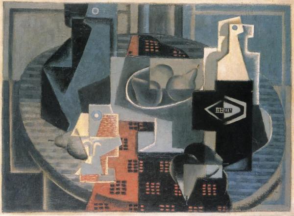Still Life With A Bottle And Pears by Jean Metzinger