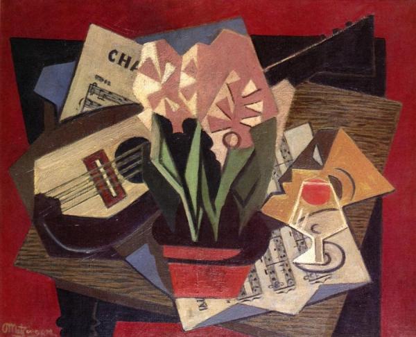 Still Life With Mandolin And Mask by Jean Metzinger Oil Painting Reproductions