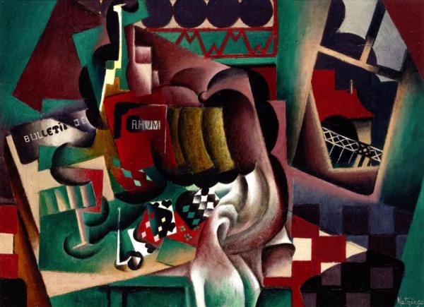 Still Life With Pumpkin And Bottle Of Rum by Jean Metzinger