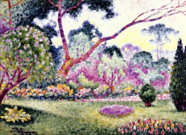 The Parc De Monceau In Paris by Jean Metzinger