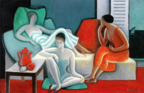 Three Sisters by Jean Metzinger Oil Painting Reproductions