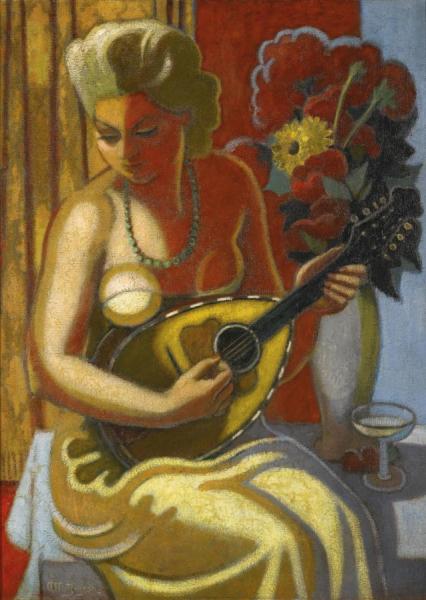 Woman With A Mandolin by Jean Metzinger