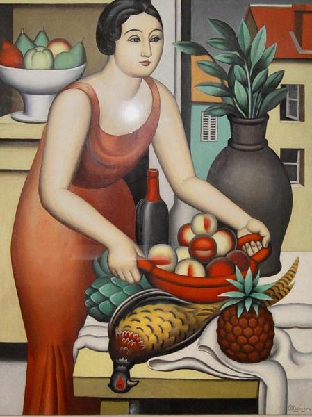 Woman With A Pheasant by Jean Metzinger