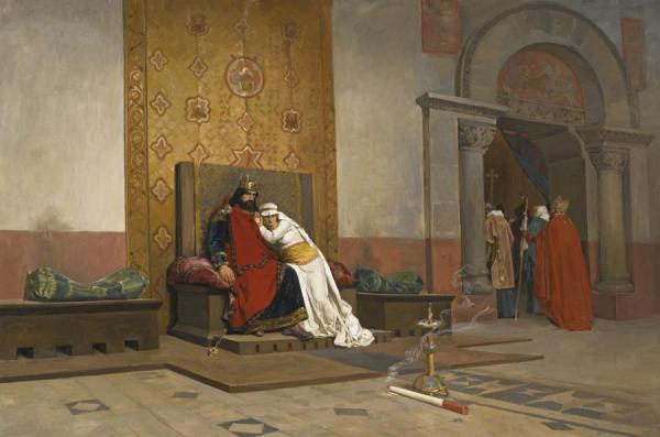 Excommunication Of Robert The Pious In 998 by Jean-paul Laurens