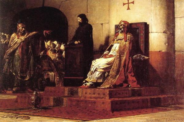 Pope Formosus And Stephen Vii by Jean-paul Laurens Oil Painting Reproductions