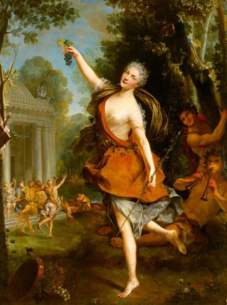 Mademoiselle Prévost As A Bacchante by Jean Raoux Oil Painting Reproductions