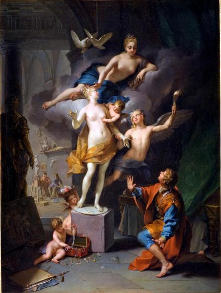 Pygmalion Adoring His Statue by Jean Raoux Oil Painting Reproductions