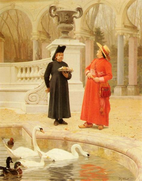 A Plate Of Cakes by Jehan Georges Vibert