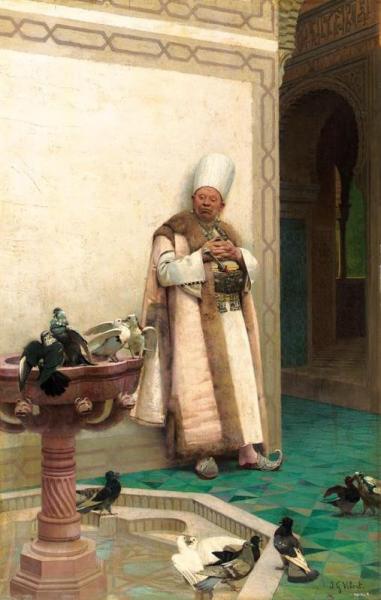 A Rest By The Fountain by Jehan Georges Vibert