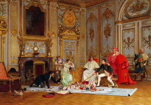 Jehan Georges Vibert Planning Napoleon's Coronation