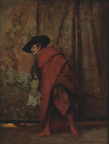 Jehan Georges Vibert Polonius Behind The Curtain