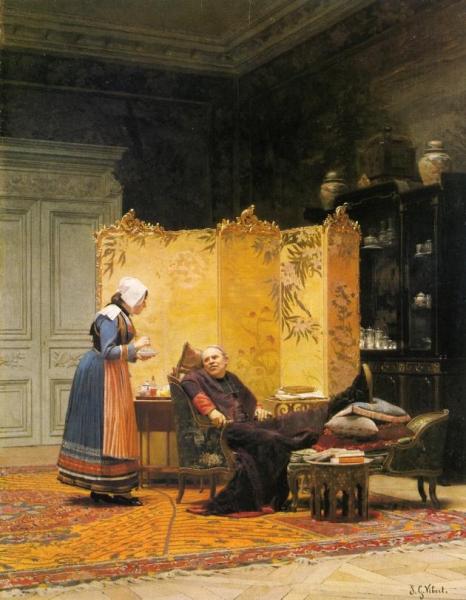 Tea For The Bishop by Jehan Georges Vibert