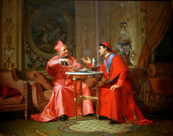 Jehan Georges Vibert The Cardinal's Friendly Chat, C. 1880
