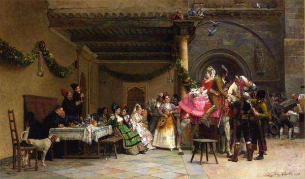 The Departure Of The Newlyweds by Jehan Georges Vibert
