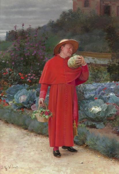 The Ripe Melon by Jehan Georges Vibert Oil Painting Reproductions