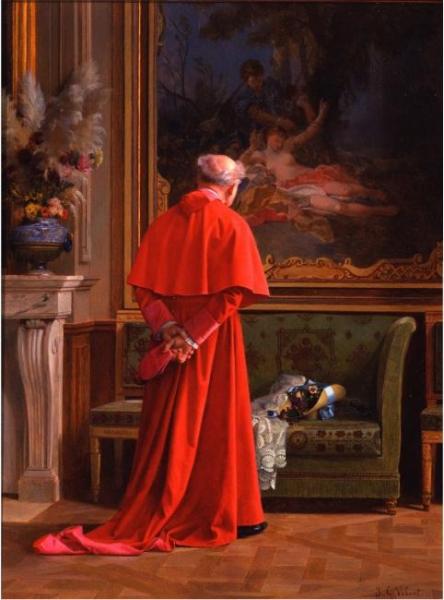 The View by Jehan Georges Vibert Oil Painting Reproductions