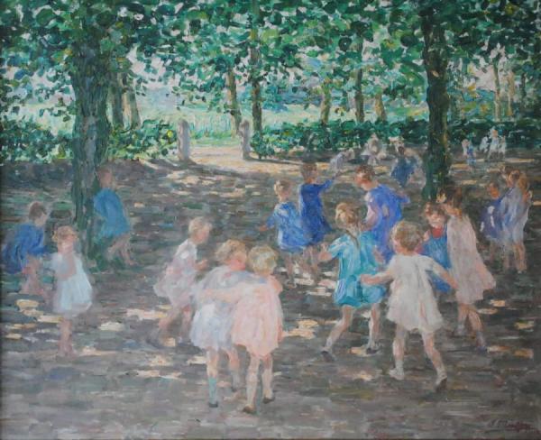 Playing Children by Jenny Montigny