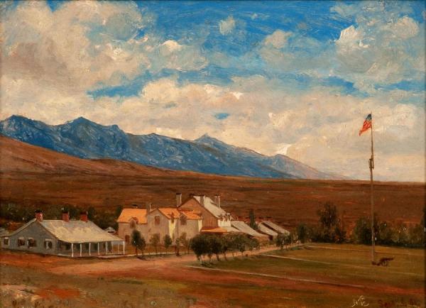 Fort Halleck, Nevada, 1881 by Jervis Mcentee