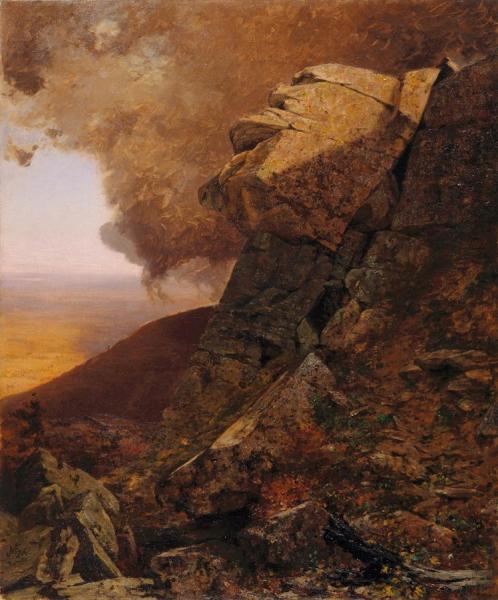 A Cliff In The Katskills by Jervis Mcentee