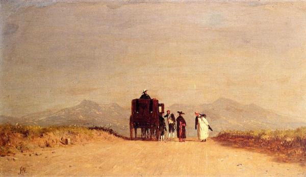 A Journey's Pause In The Roman Campagna by Jervis Mcentee