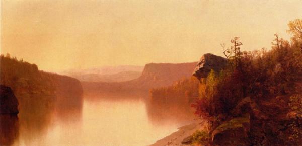 Autumn Lake Scene by Jervis Mcentee