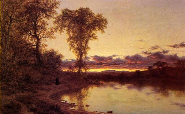 Twilight, A Stroll By The Shore by Jervis Mcentee