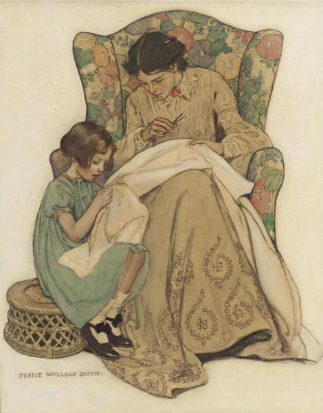 Jessie Willcox Smith The Sewing Lesson
