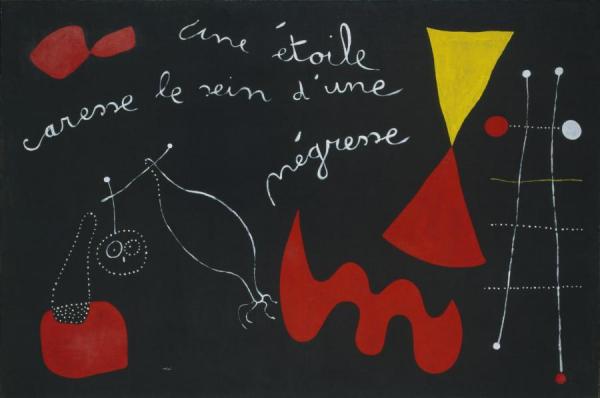 A Star Caresses The Breast Of A Negress by Joan Miró