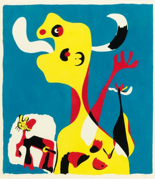 Femme Et Chien Devant La Lune by Joan Miró