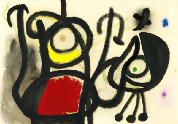 Femme Et Oiseau by Joan Miró