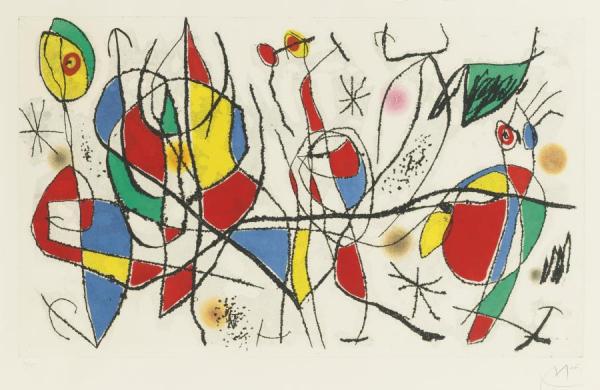 L'invitee Du Dimanche I by Joan Miró Oil Painting Reproductions