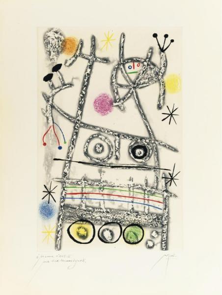 Les Forestiers (gris) by Joan Miró