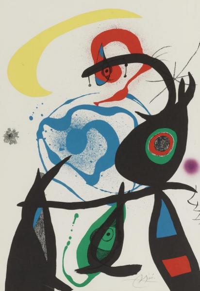 Oda A Joan Miro   One Plate I by Joan Miró Oil Painting Reproductions