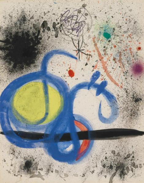 Oiseaux Dans L'espace I by Joan Miró