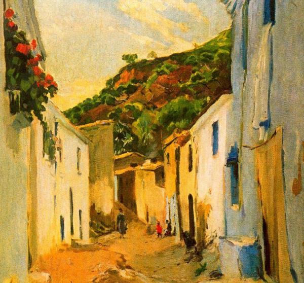 El Carrer Del Congre by Joaquin Mir Trinxet Oil Painting Reproductions