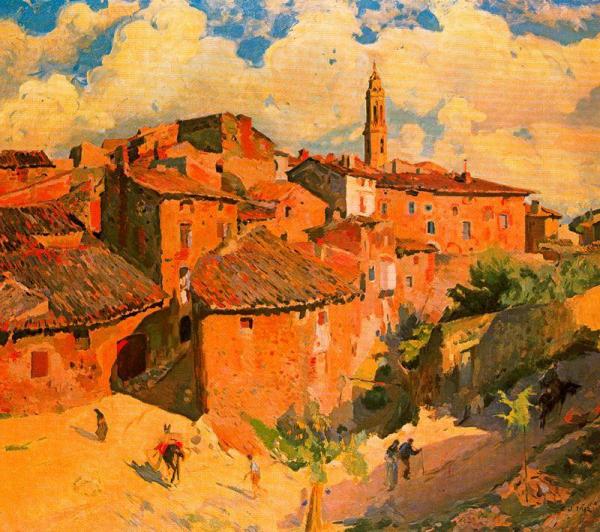 El Pueblo De Los Avellanos by Joaquin Mir Trinxet