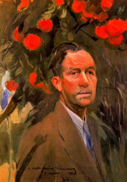 Retrato Del Escultor Alemany by Joaquin Mir Trinxet