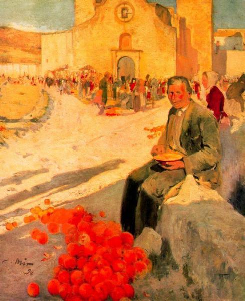 Vendedor De Naranjas by Joaquin Mir Trinxet