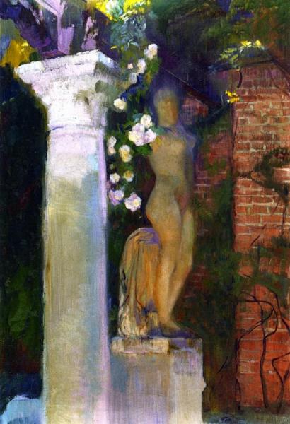 A Corner Of The Garden At Casa Sorolla by Joaquín Sorolla