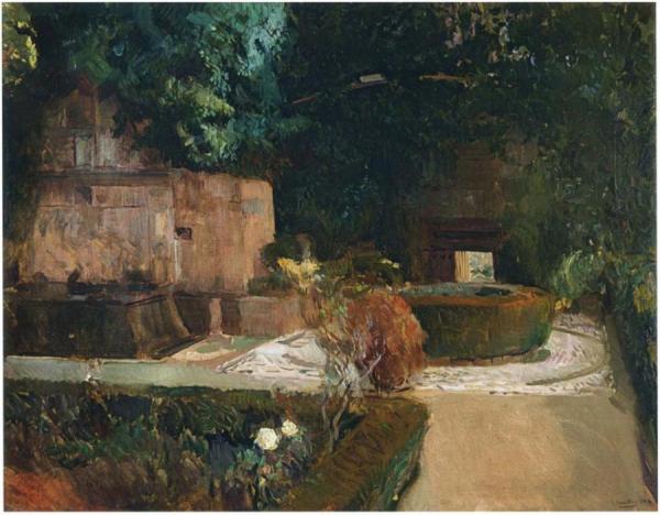 Adarves Garden, Alhambra by Joaquín Sorolla