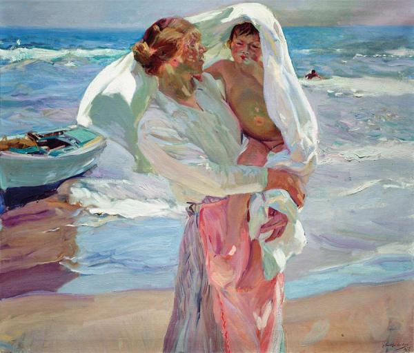 After Bathing, Valencia by Joaquín Sorolla