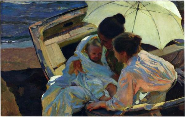 After The Bath by Joaquín Sorolla