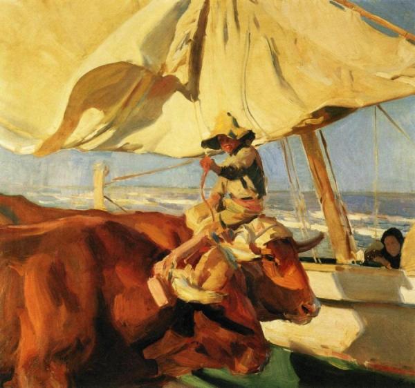 Afternoon Sun, Playa De Valencia by Joaquín Sorolla
