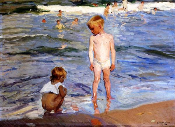 Joaquín Sorolla Afternoon Sun, Valencia Beach