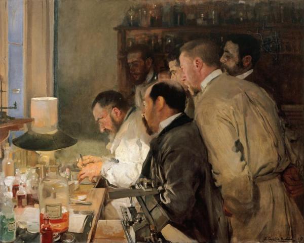 An Investigation,doctor Samarro In His Laboratory by Joaquín Sorolla