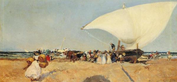 Arrival Of The Boats by Joaquín Sorolla